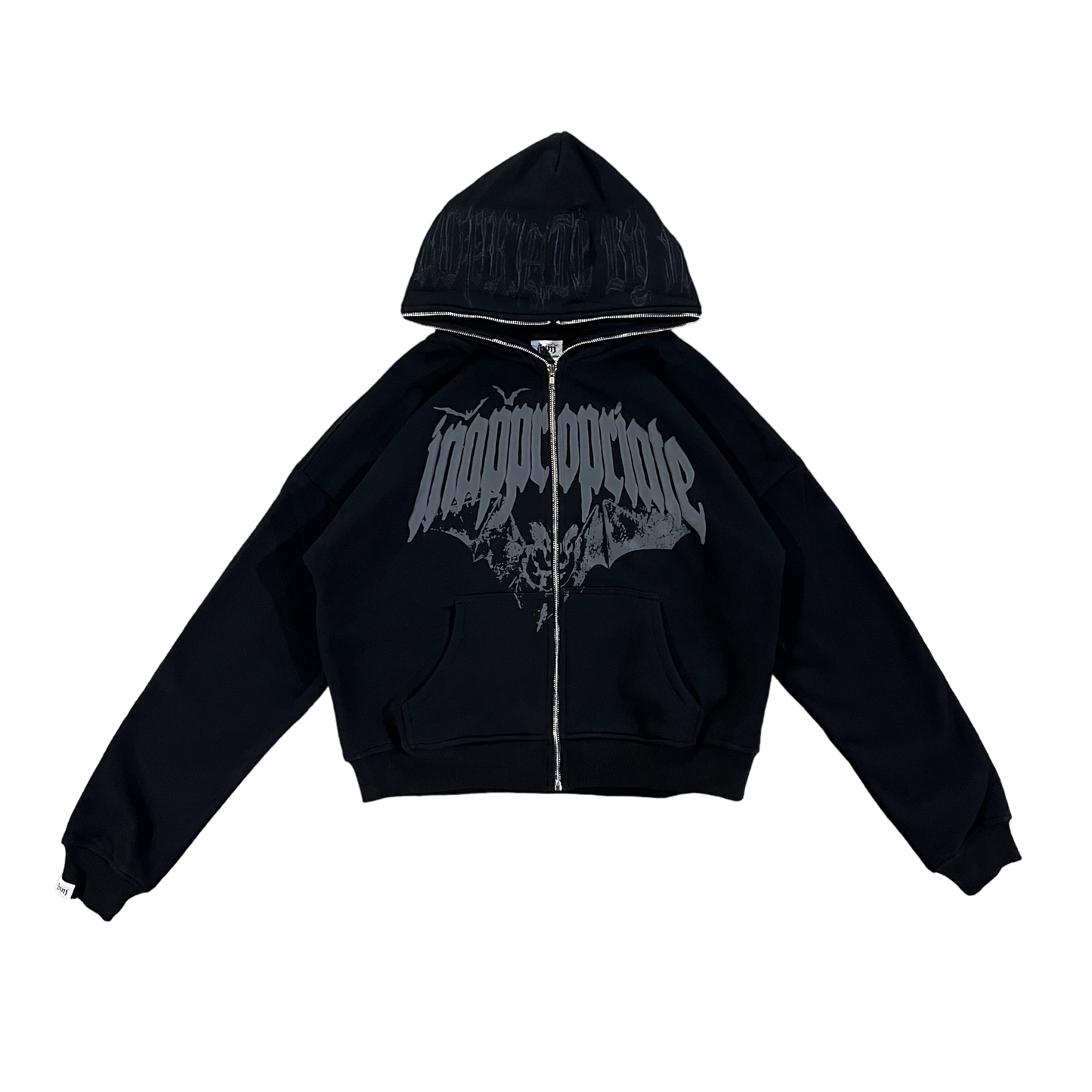 Black 'Self-Titled' Full-Zip Hoodie