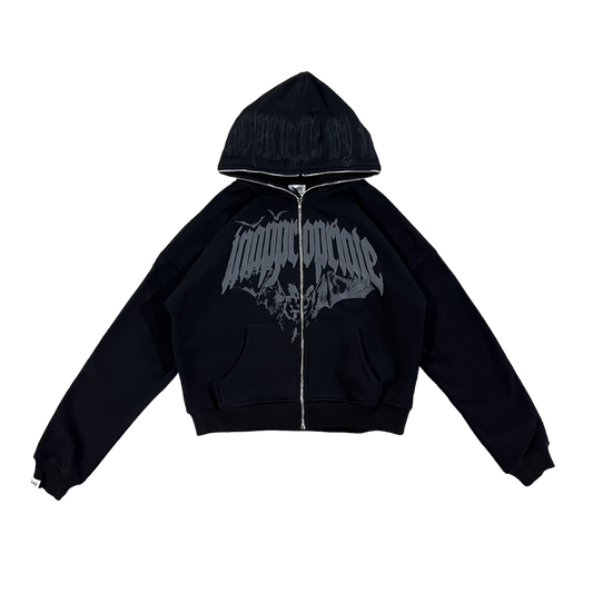 Black 'Self-Titled' Full-Zip Hoodie