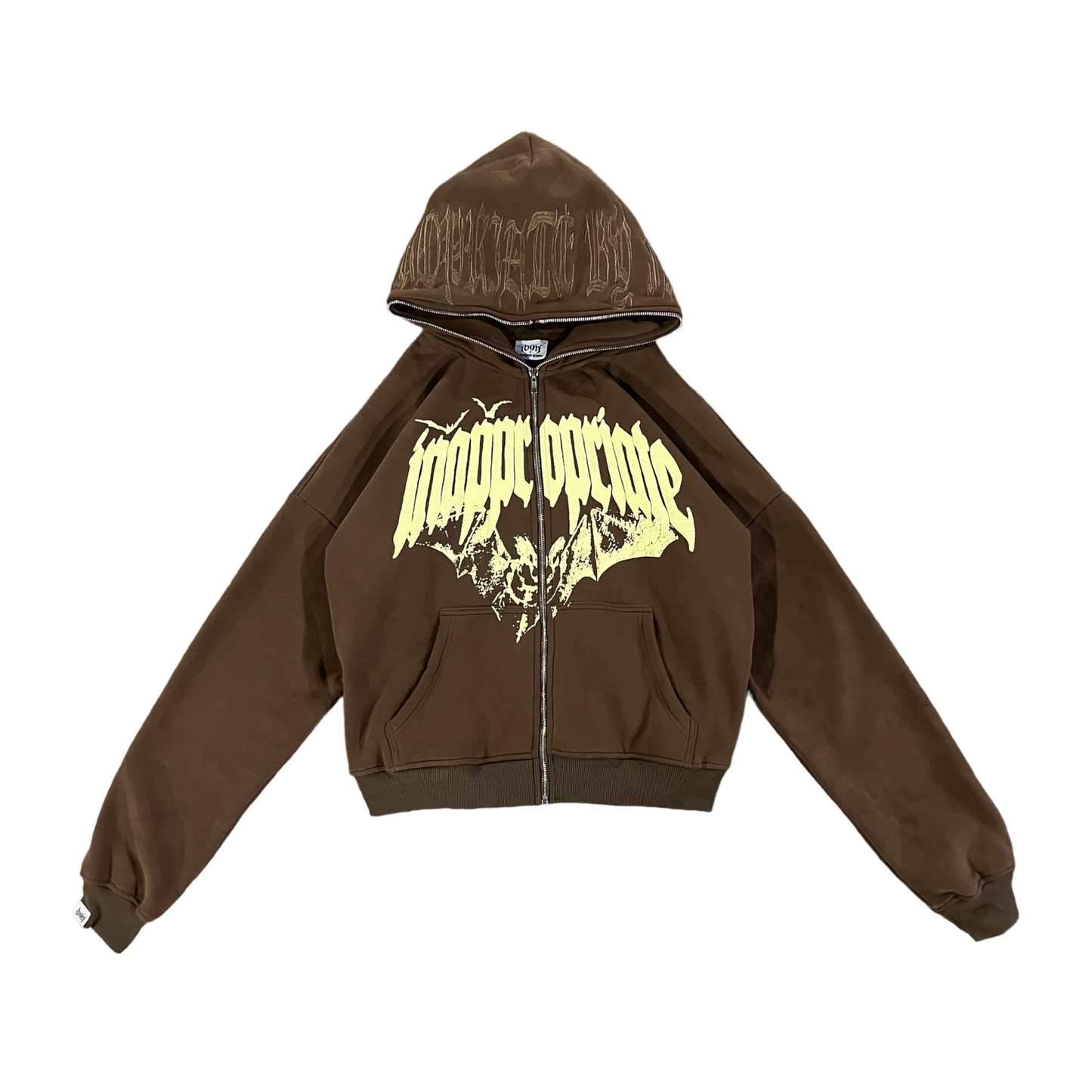 Brown 'Self Titled' Full-Zip Hoodie